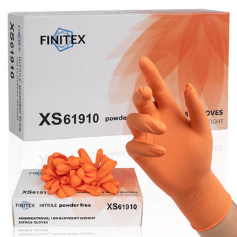 Orange Nitrile Gloves