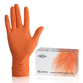 FINITEX Nitrile Gloves 3.2mil Orange 100pcs