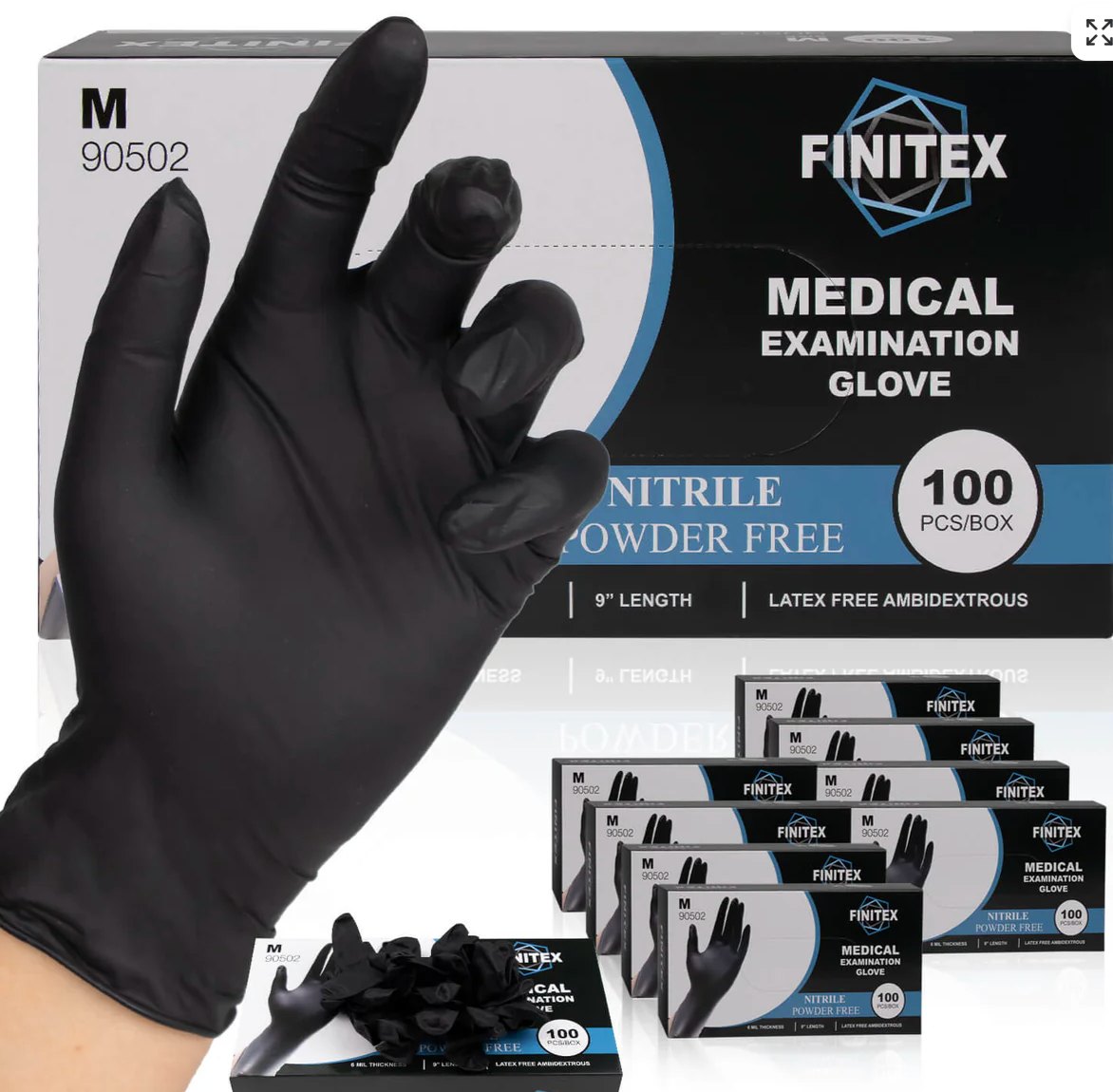 FINITEX 6 Mil blue nitrile gloves heavy-duty Industrial Gloves – TITANS ...