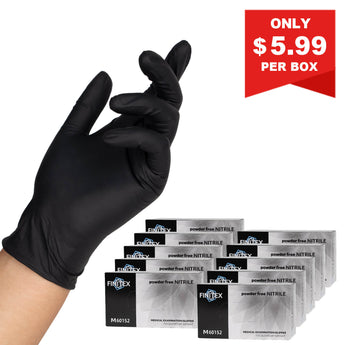 FINITEX 3.2mil Black Nitrile Exam Gloves 1000pcs