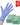 Blue glove with a box of FINITEX gloves and a price tag on a white background